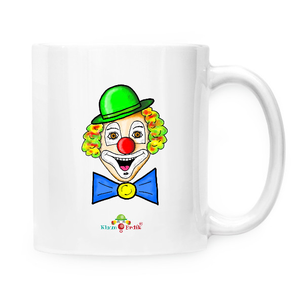 Hrnek malý bílý s potiskem Hrnek Klaun Brdík